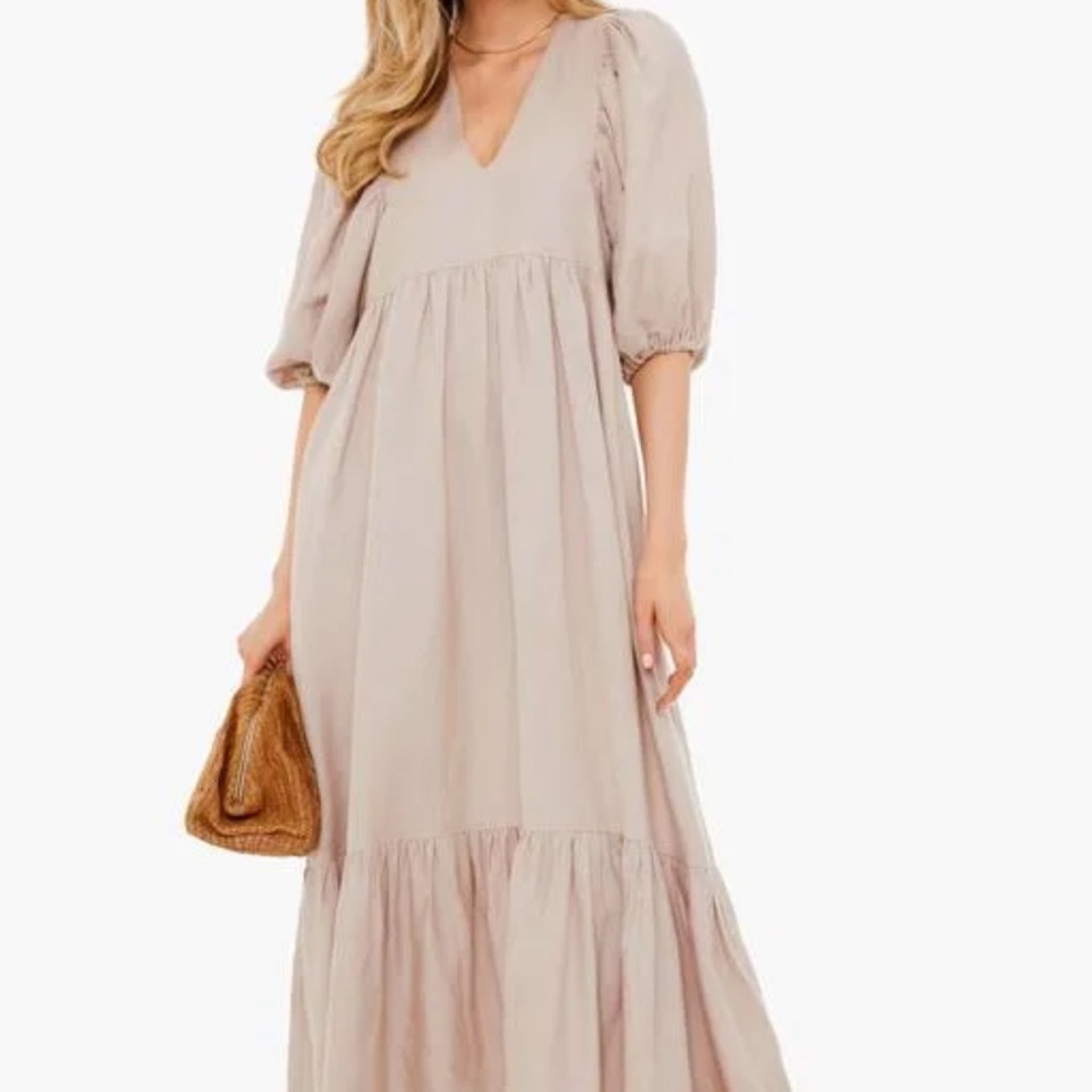 Hunter Bell Beige Linen Dress (XS). Only worn a handful of times